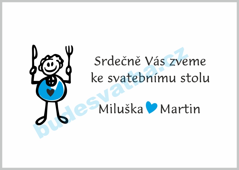 Hostina - modrý motiv