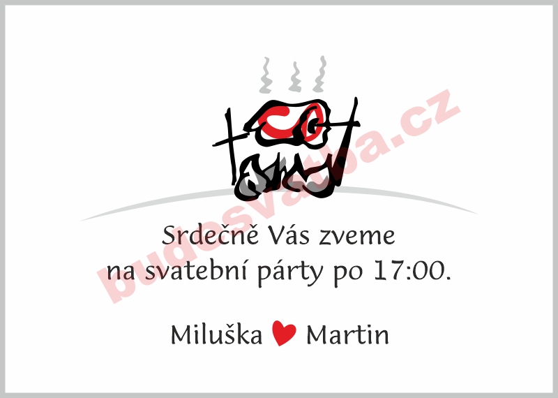 Párty - červený motiv