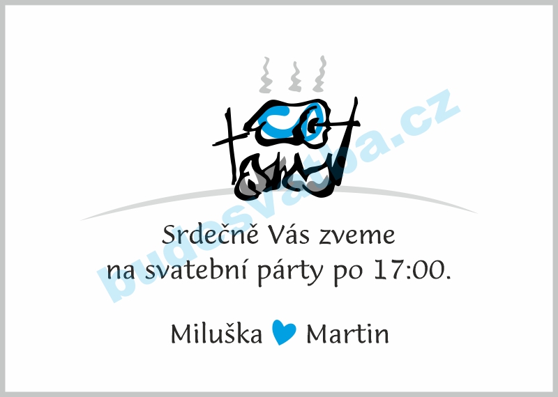 Párty - modrý motiv