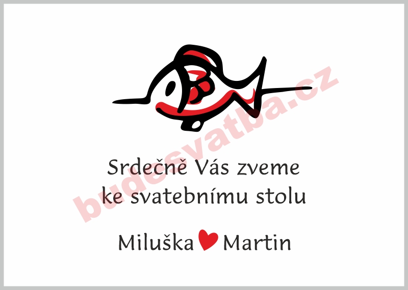 Ryba - červený motiv