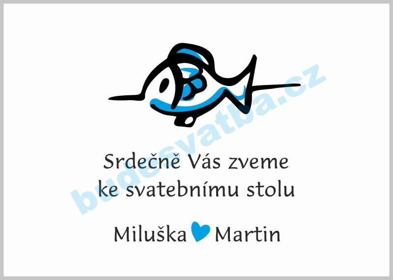 Ryba - modrý motiv