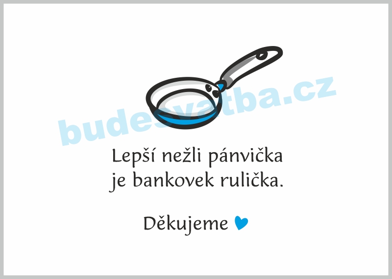 Pánvička - modrý motiv
